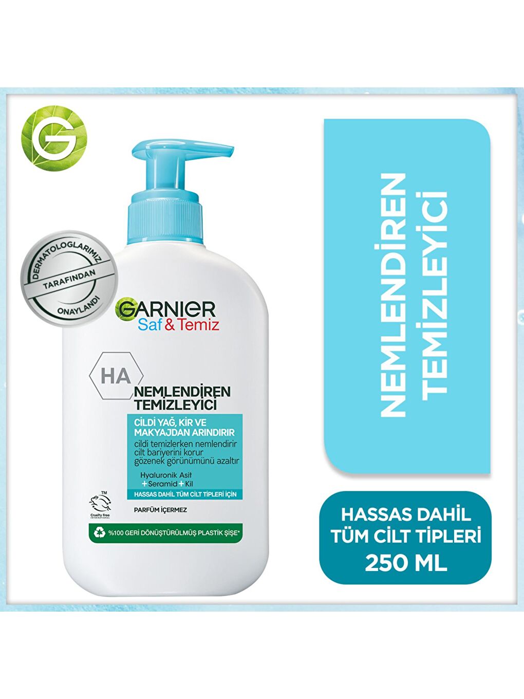 GARNIER Şeffaf Saf & Temiz Nemlendiren Temizleyici (250 ml)