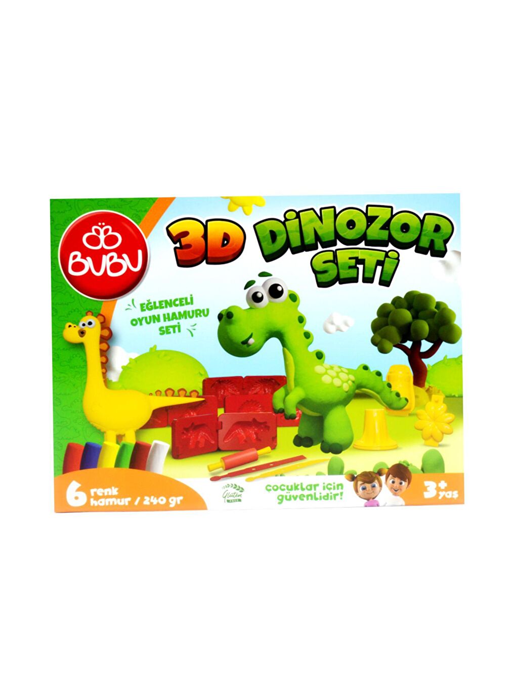 3D Dinozorlar Oyun Hamuru Kalıpları ve Oyun Hamuru Seti-2