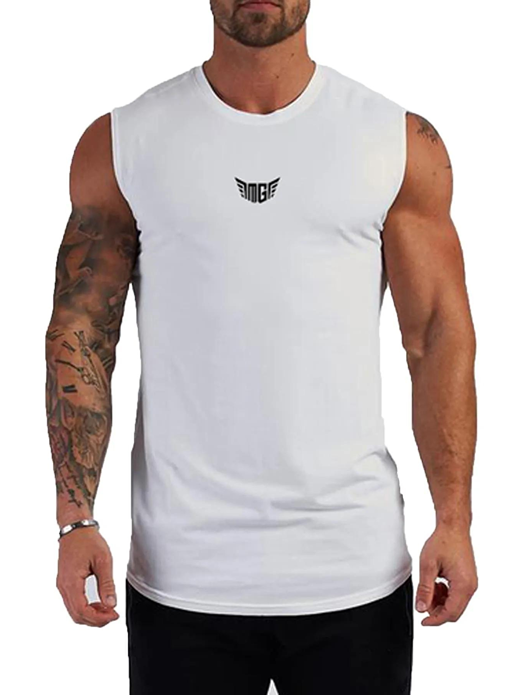 Turuncu 5'li Erkek Sporcu Sıfır Kol Tişört MG-ATLET5 SİYAH-BEYAZ-KIRMIZI-SAKSMAVİ-TURUNCU-4