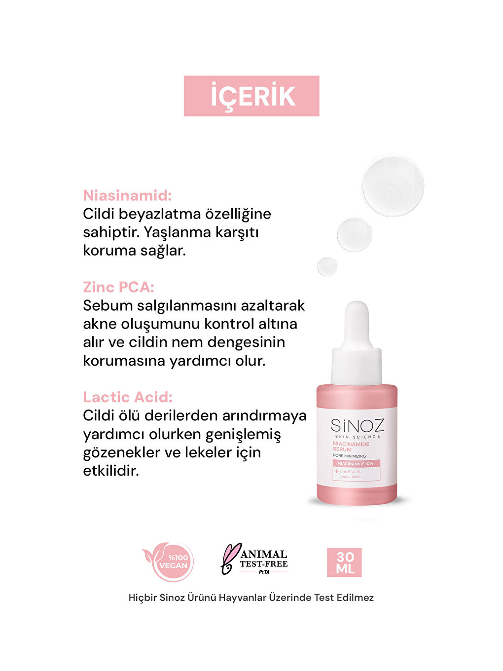 Gözenek Sıkılaştırıcı Sebum Dengeleyici Sivilce Karşıtı Serum Niacinamide 10% + Zinc Pca 1% 30 Ml-2