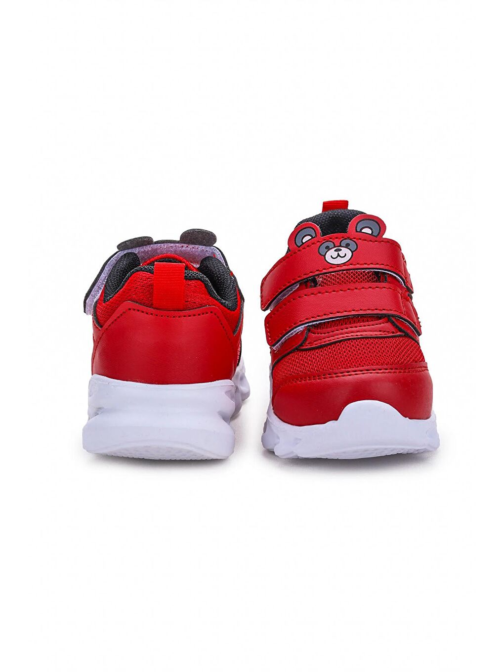 Kırmızı Caty Işıklı Cırtlı Kız/Erkek Çocuk Spor Ayakkabı-3