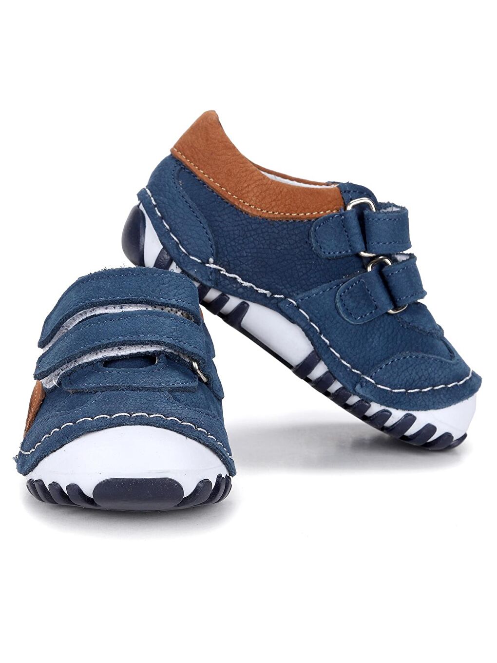 Lacivert %100 Deri Cırtlı Kız/Erkek Ayakkabı Teo 508-1