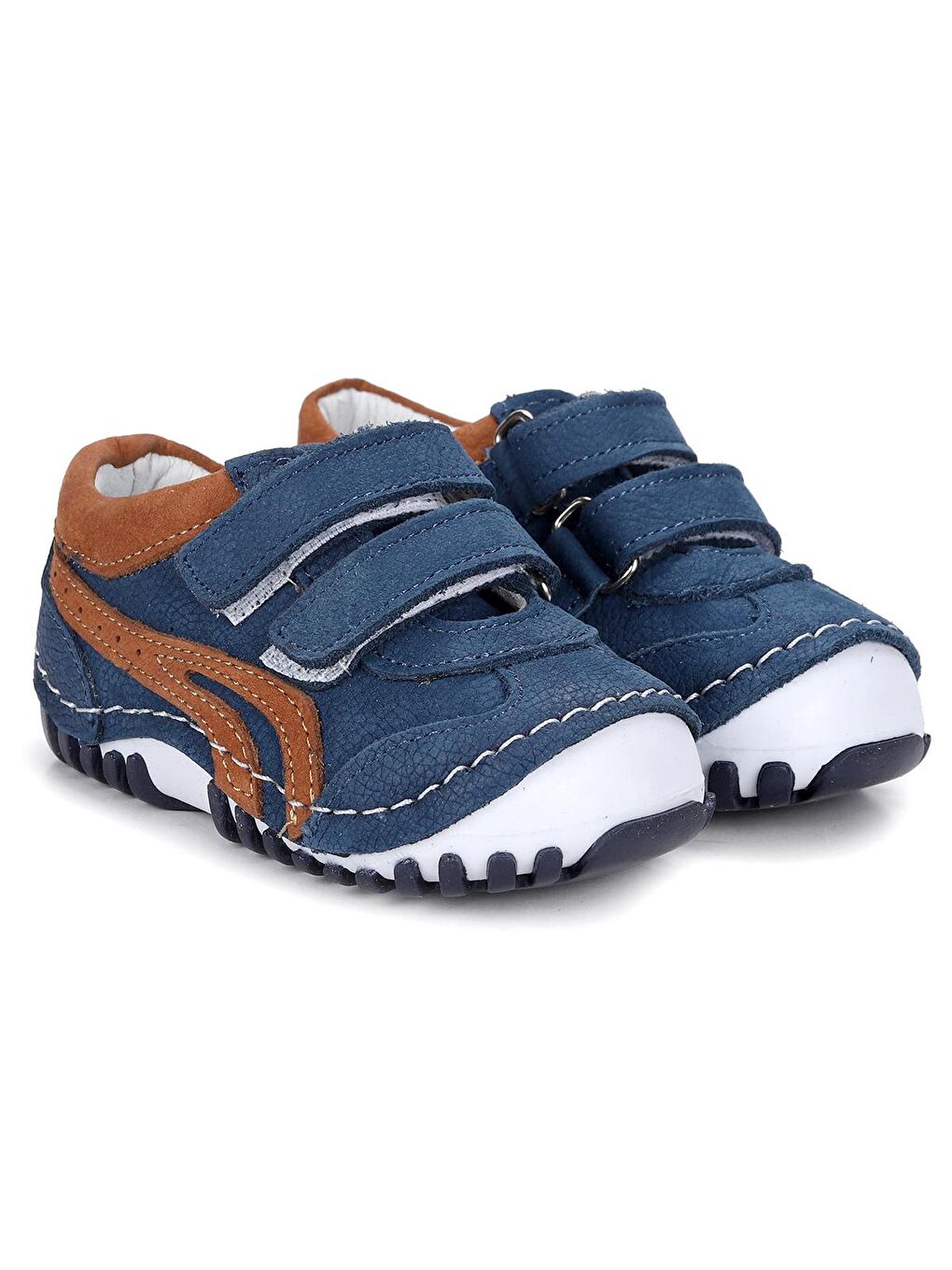 Lacivert %100 Deri Cırtlı Kız/Erkek Ayakkabı Teo 508-2
