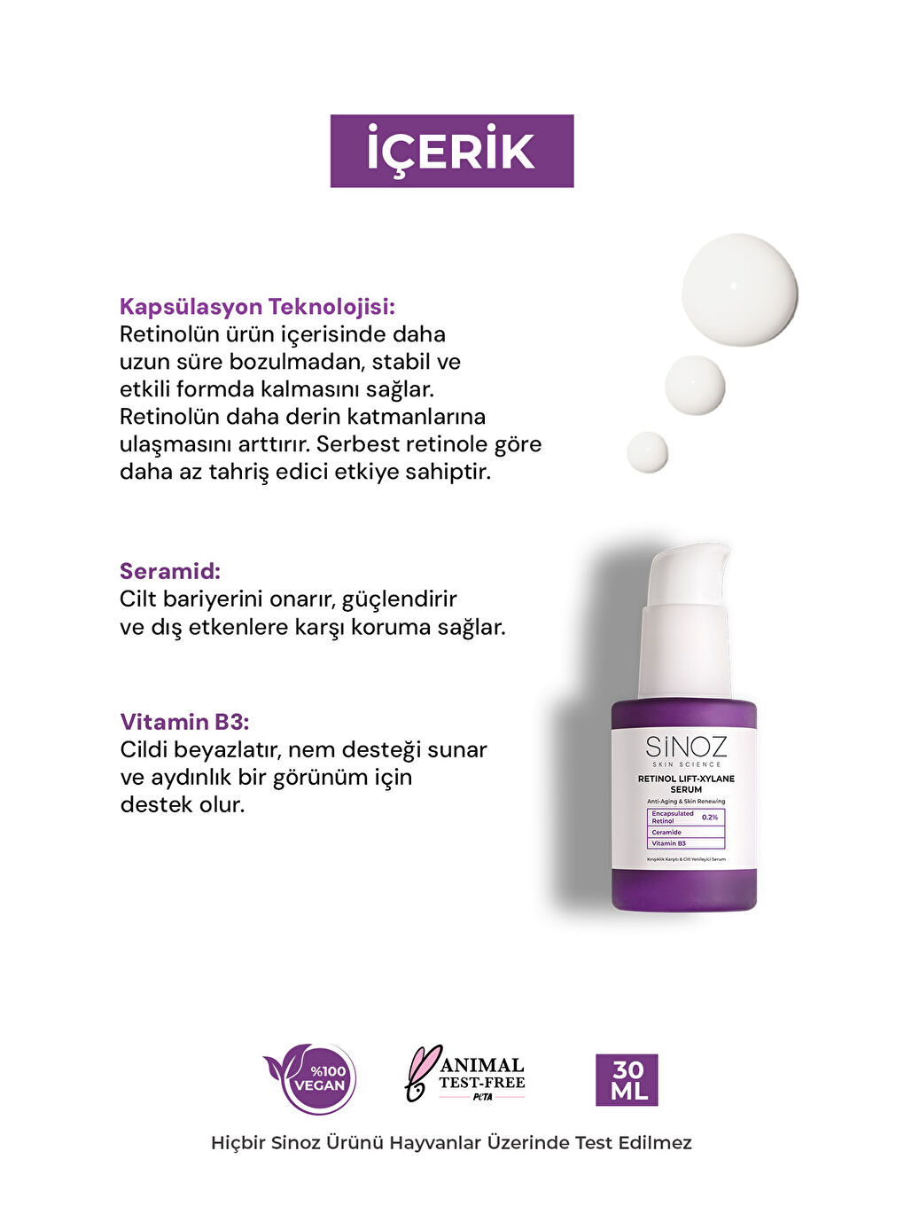 Retinol Lift-Xylane Kırışıklık Karşıtı & Cilt Yenileyici Serum 30 ml-2