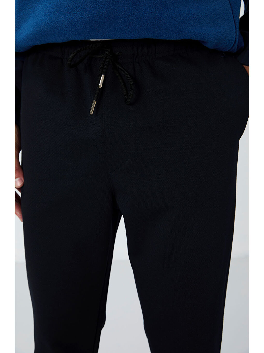 Lacivert Yüzeyi Dokulu Standart Fit Erkek Eşofman Alt - 82155-2