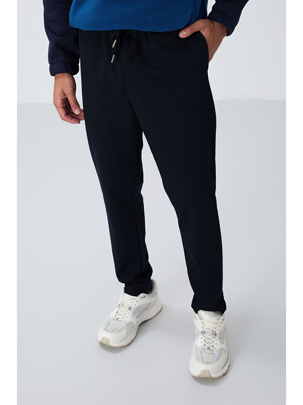 Lacivert Yüzeyi Dokulu Standart Fit Erkek Eşofman Alt - 82155-3