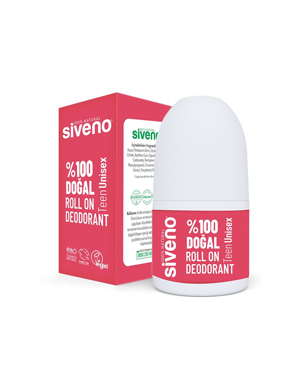 %100 Doğal Roll On Unısex Deodorant Ter Kokusu Önleyici Bitkisel Lekesiz Vegan 50 ml-1