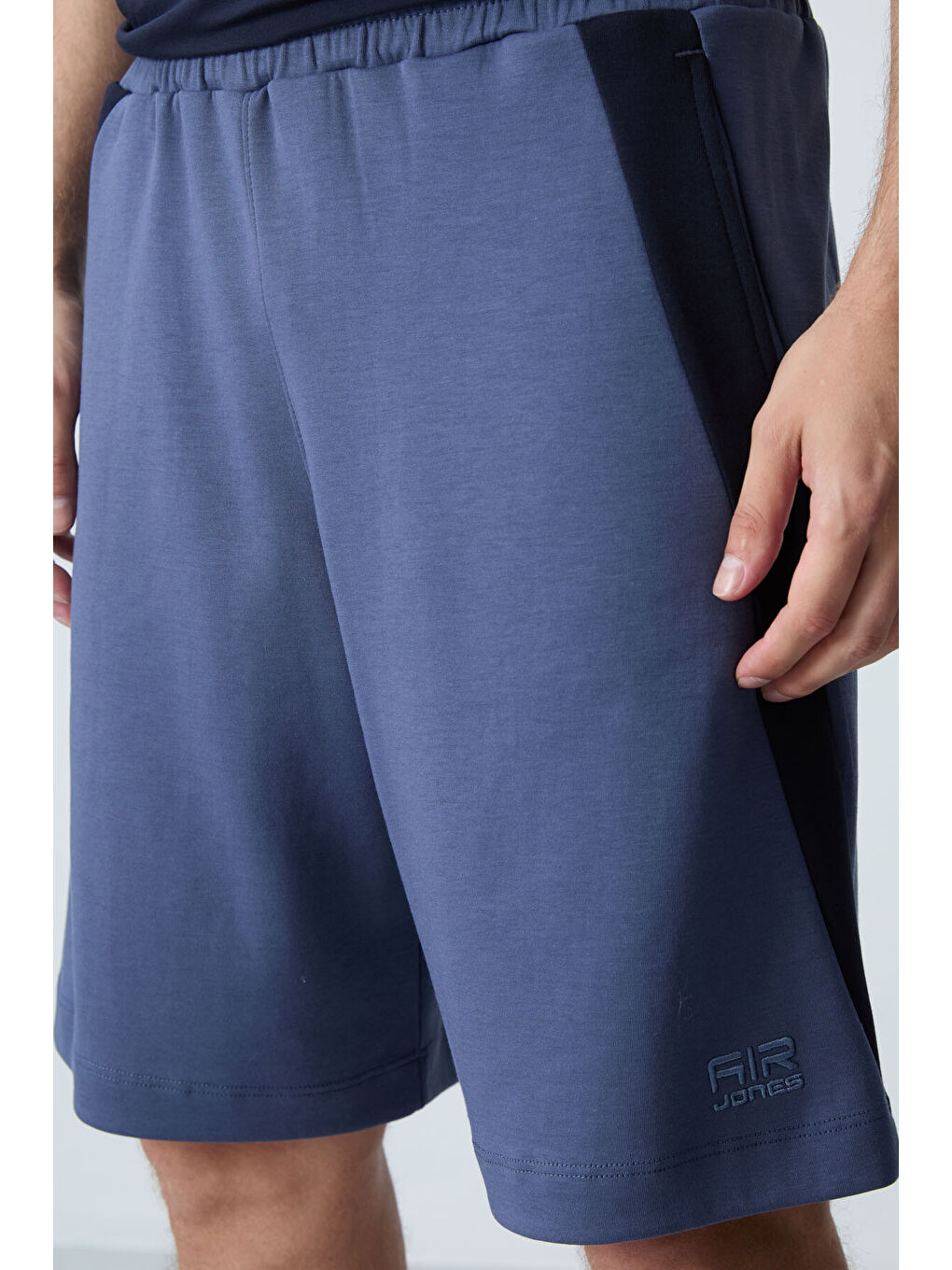 Petrol Pamuklu Kalın Yumuşak Dokulu Standart  Fit Basic Erkek Şort  - 81280-2