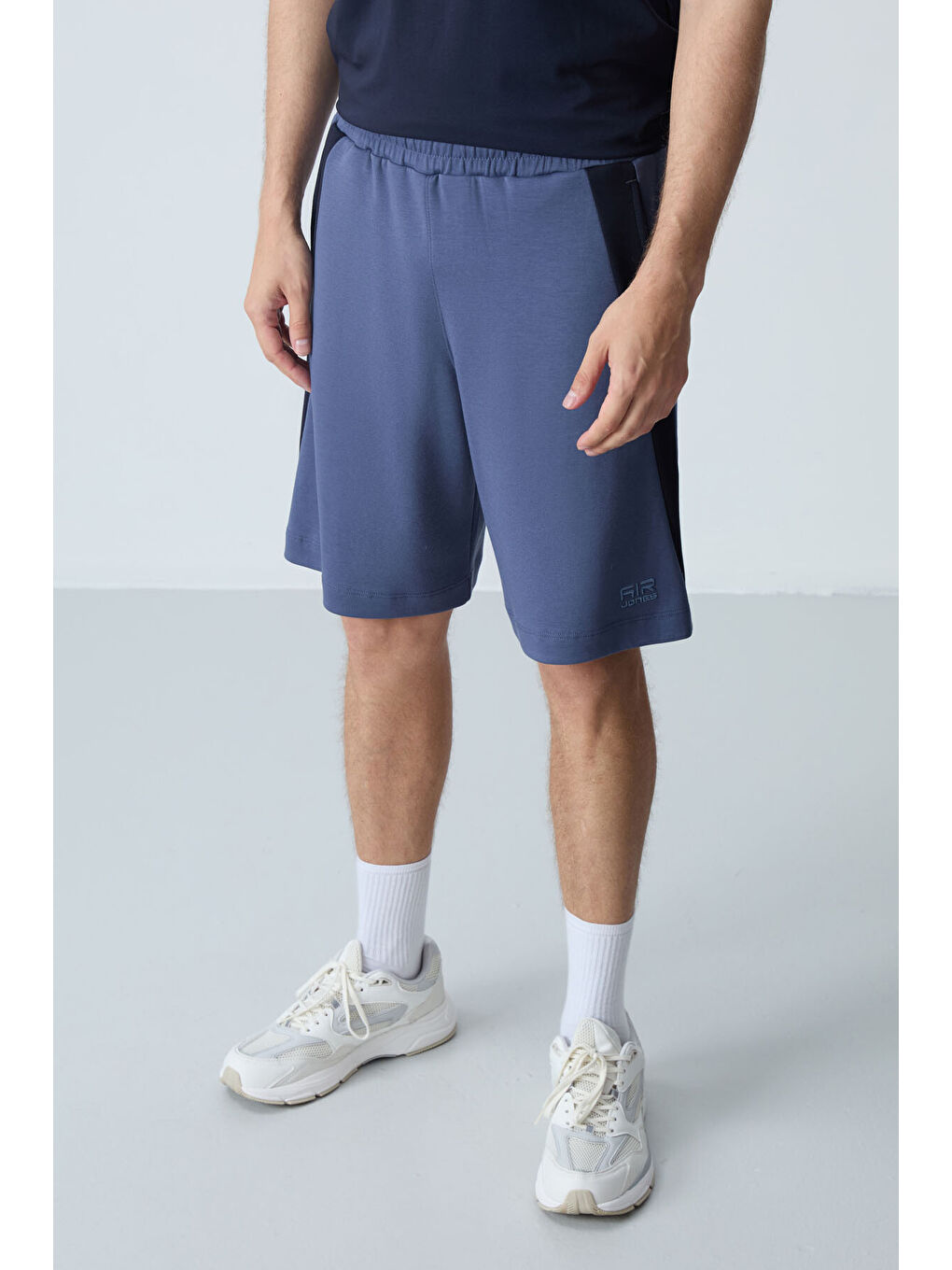 Petrol Pamuklu Kalın Yumuşak Dokulu Standart  Fit Basic Erkek Şort  - 81280-3