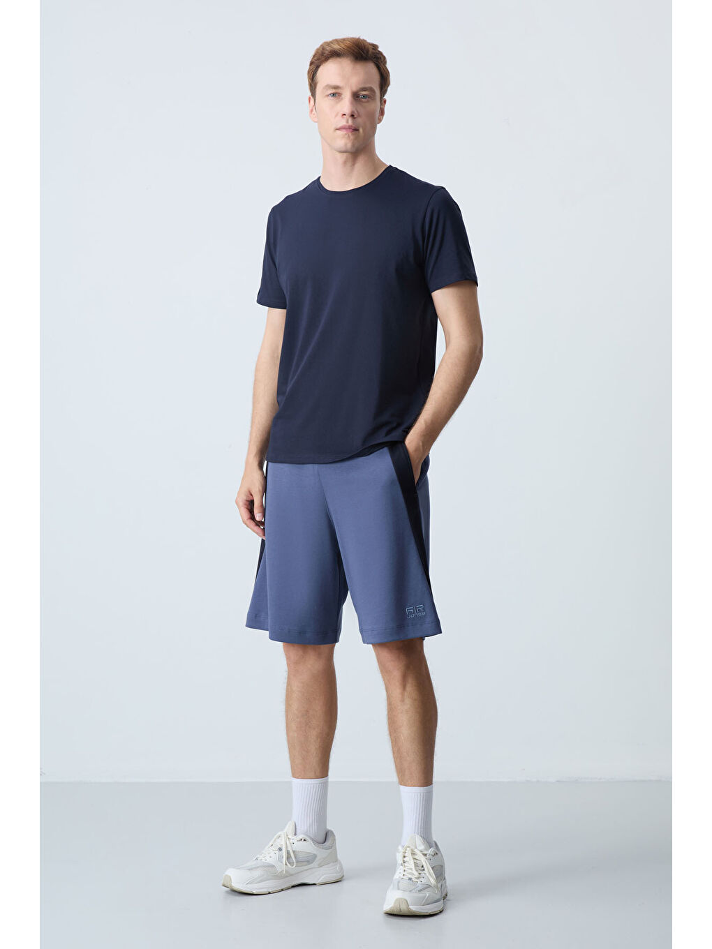 Petrol Pamuklu Kalın Yumuşak Dokulu Standart  Fit Basic Erkek Şort  - 81280-4