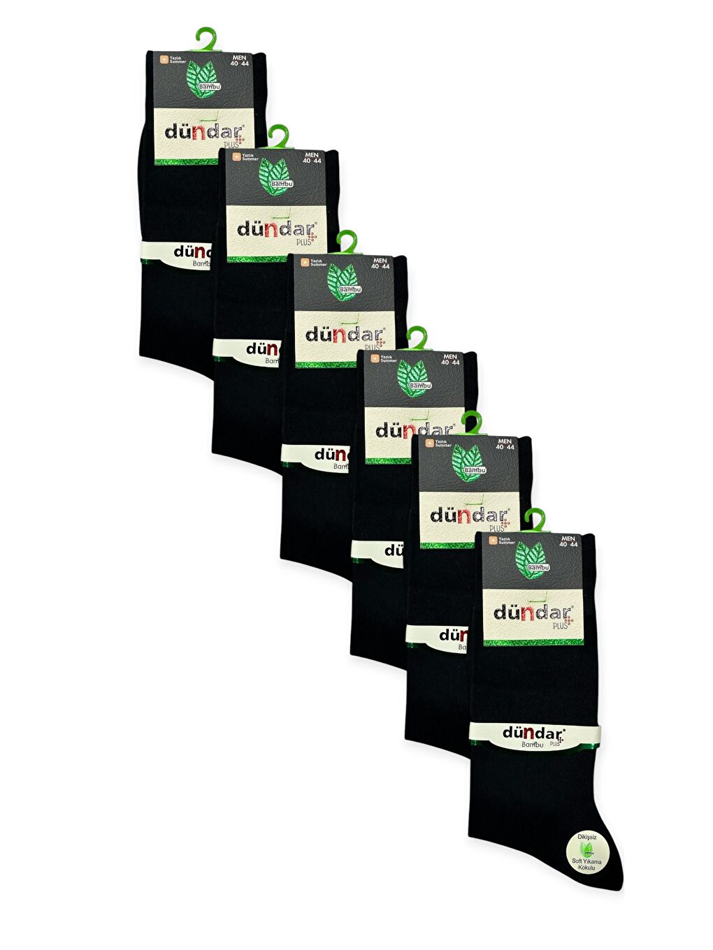 Erkek Siyah Bambu Soket Çorap 6'lı
