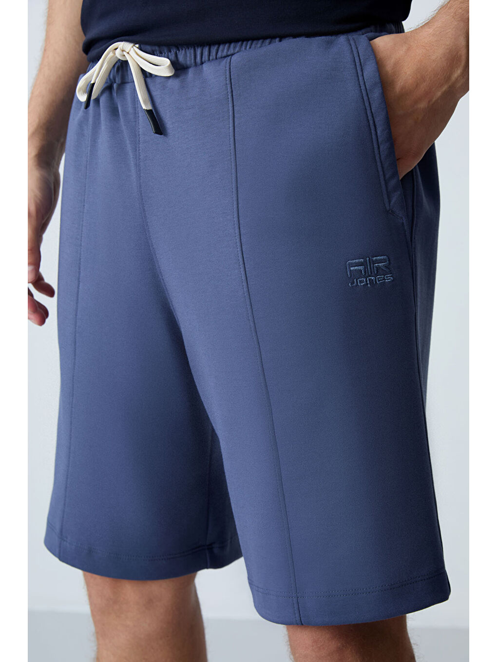 Petrol Pamuklu Kalın Yumuşak Dokulu Standart  Fit Basic Erkek Şort  - 81277-2