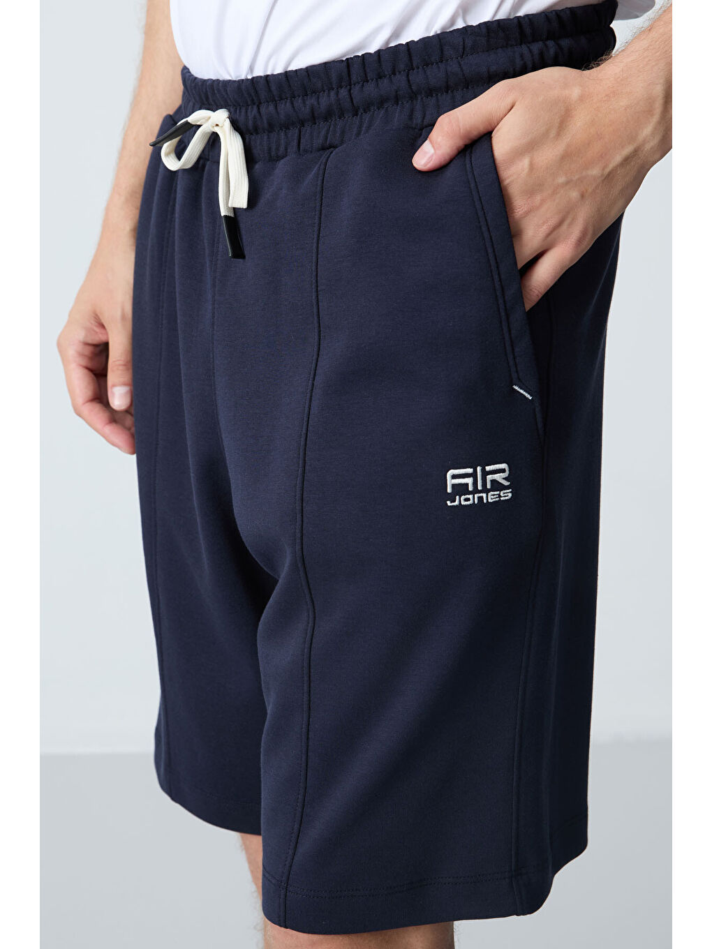 Lacivert Pamuklu Kalın Yumuşak Dokulu Standart  Fit Basic Erkek Şort  - 81277-2