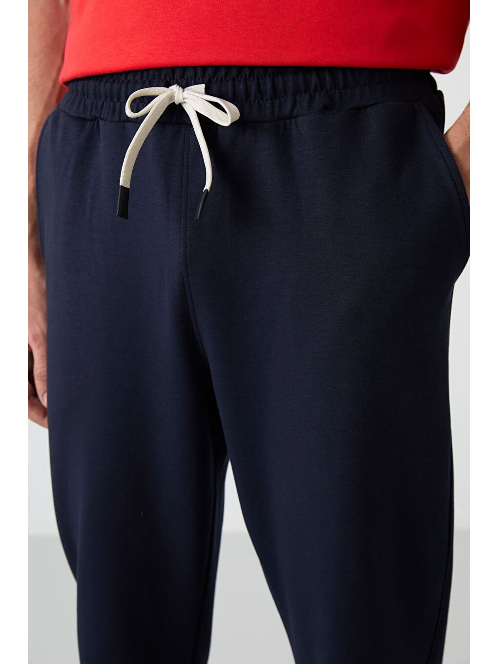 Lacivert Pamuklu Kalın Yumuşak Dokulu  Fit Basic Erkek Eşofman Takım - 85251-2