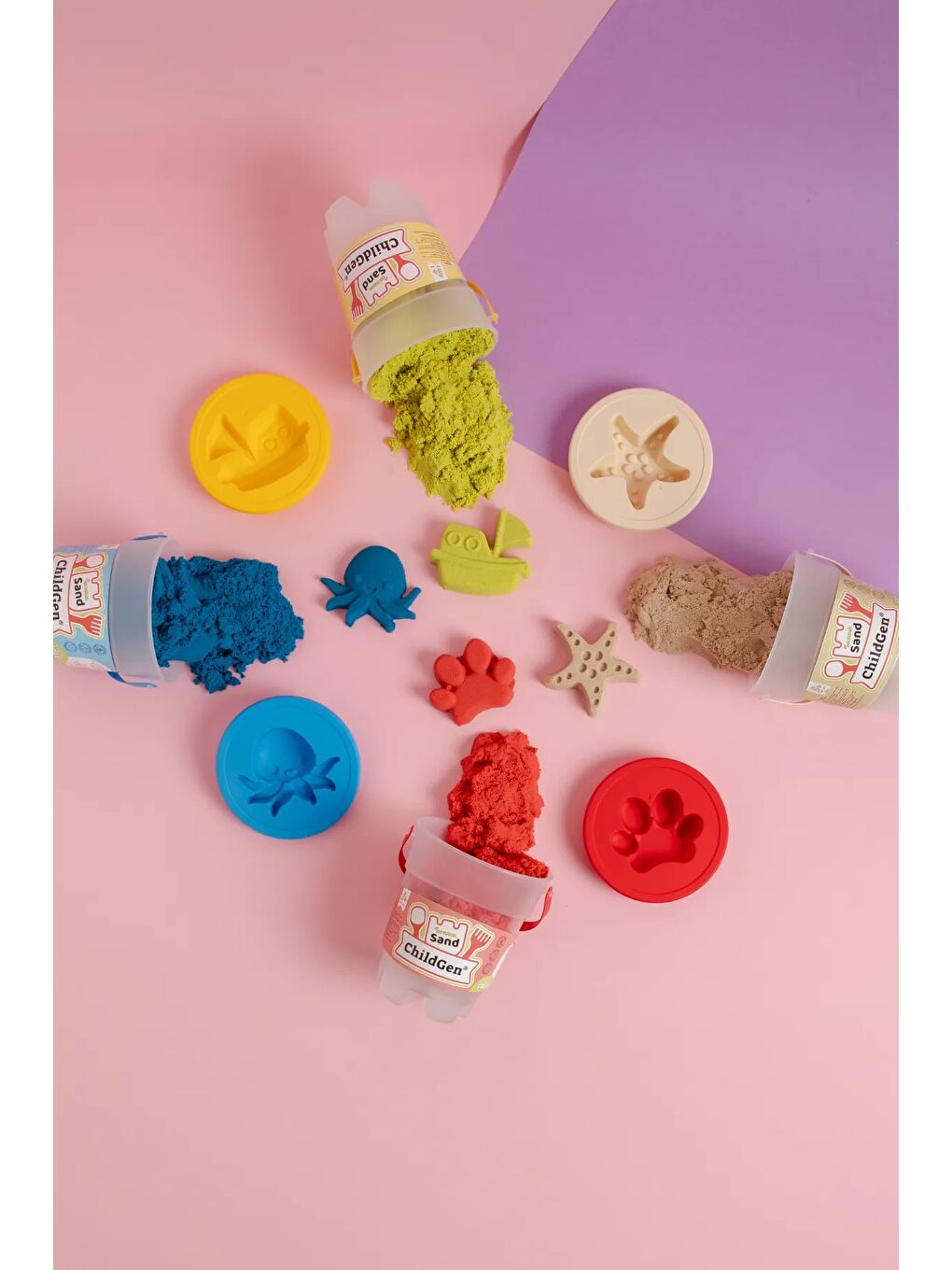 Doğal Kinetik Kum 500gr - Pembe-4