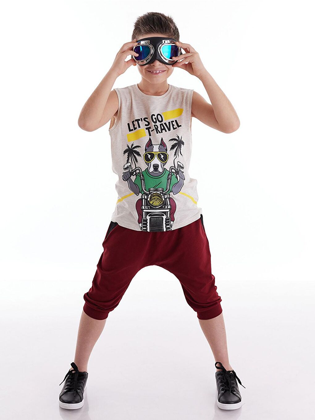 Karışık Traveller Erkek Çocuk Kapri Takım