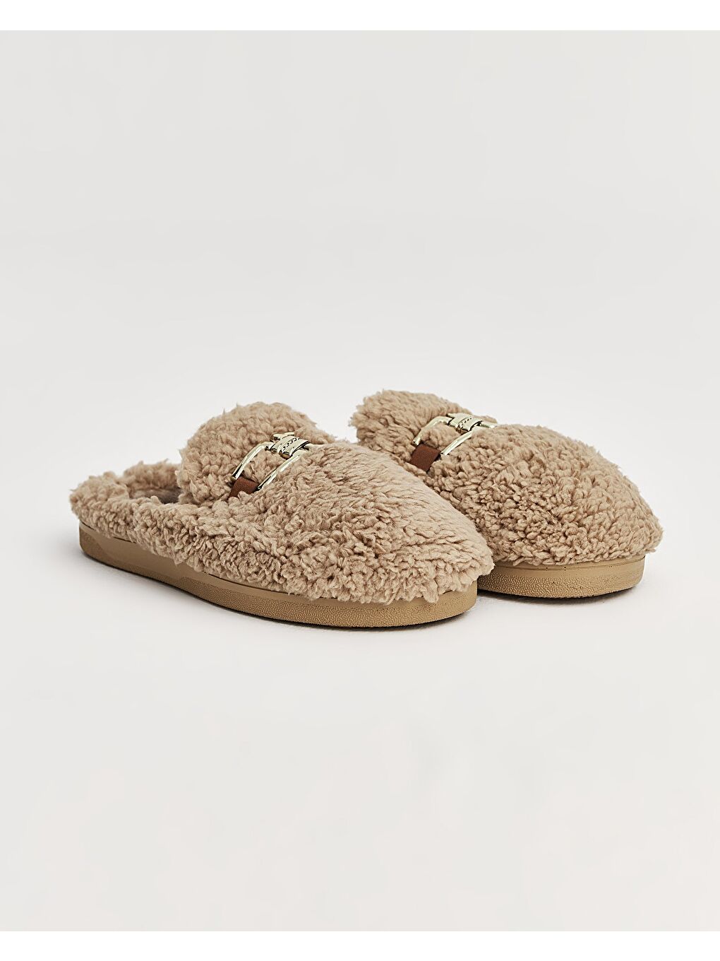 Kahverengi Camel Kadın Ev Terliği-2