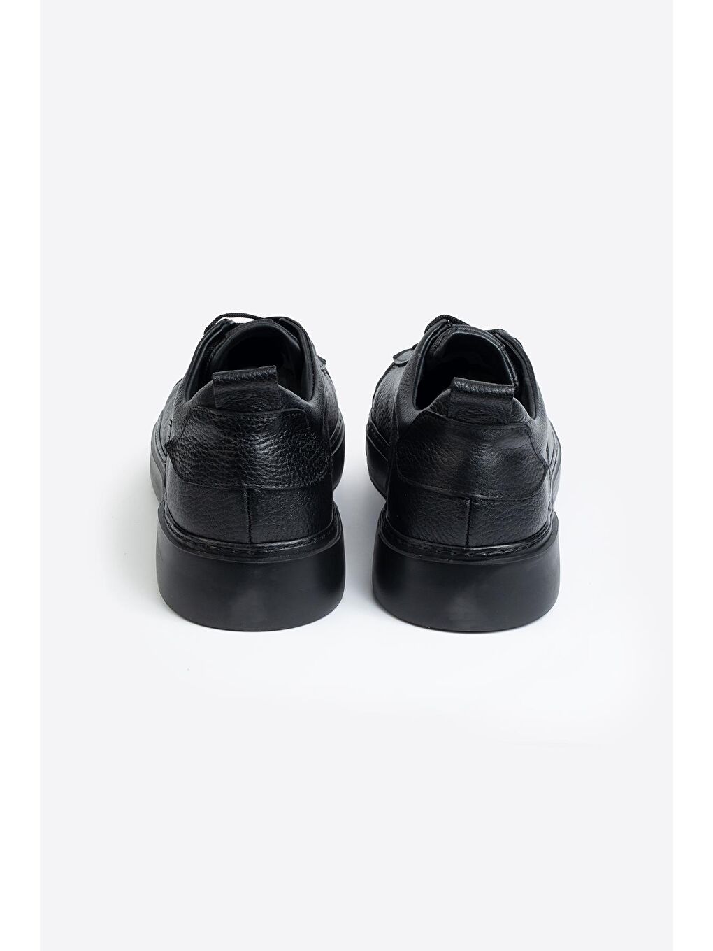 Siyah Hakiki Deri Erkek Spor Ayakkabı-3