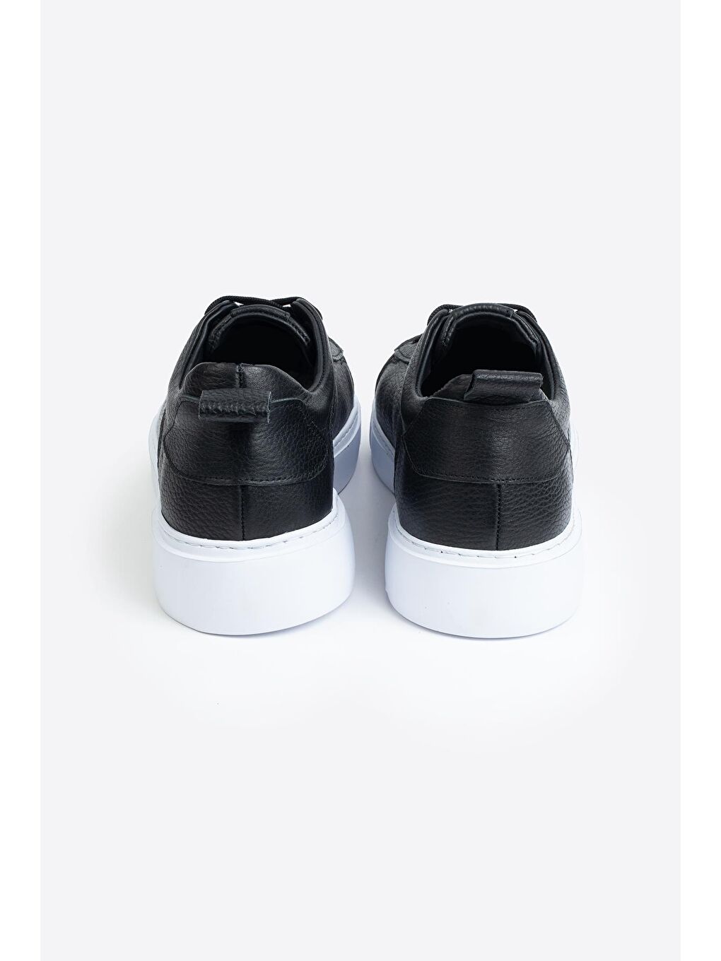 Siyah Hakiki Deri Erkek Spor Ayakkabı-3