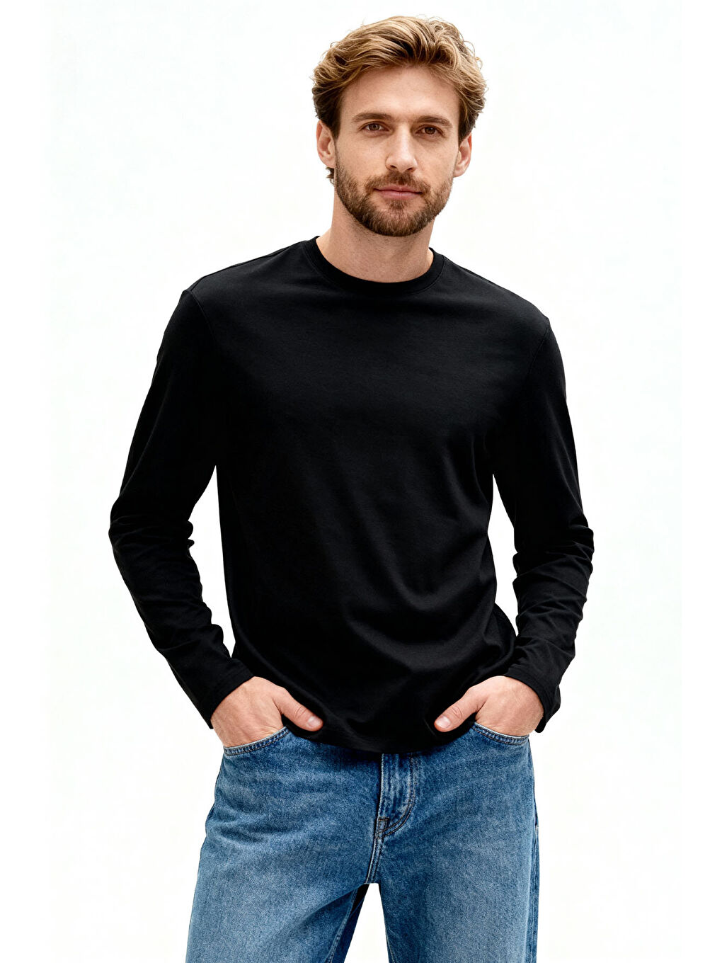 Standart Fit Basic O Yaka  3'lü Paket Siyah Erkek T-Shirt  87997-1