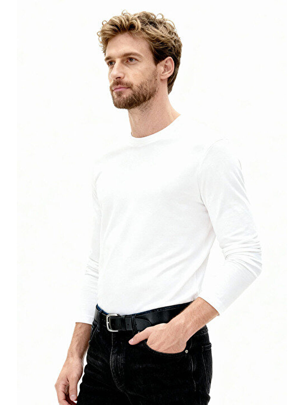 Standart Fit Basic O Yaka  3'lü Paket Beyaz Erkek Tişört  87997-1