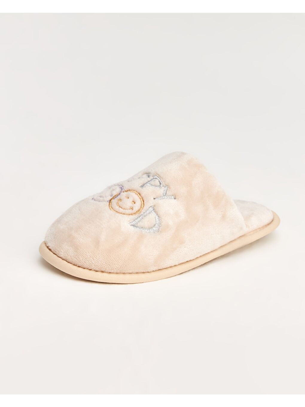 Bej Kadın Nakışlı Terlik - MOOD-1