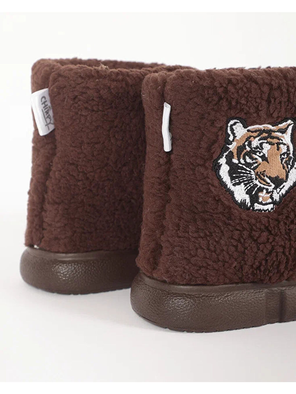 Kahverengi Kaplan Nakışlı Erkek Panduf - TIGRE-2