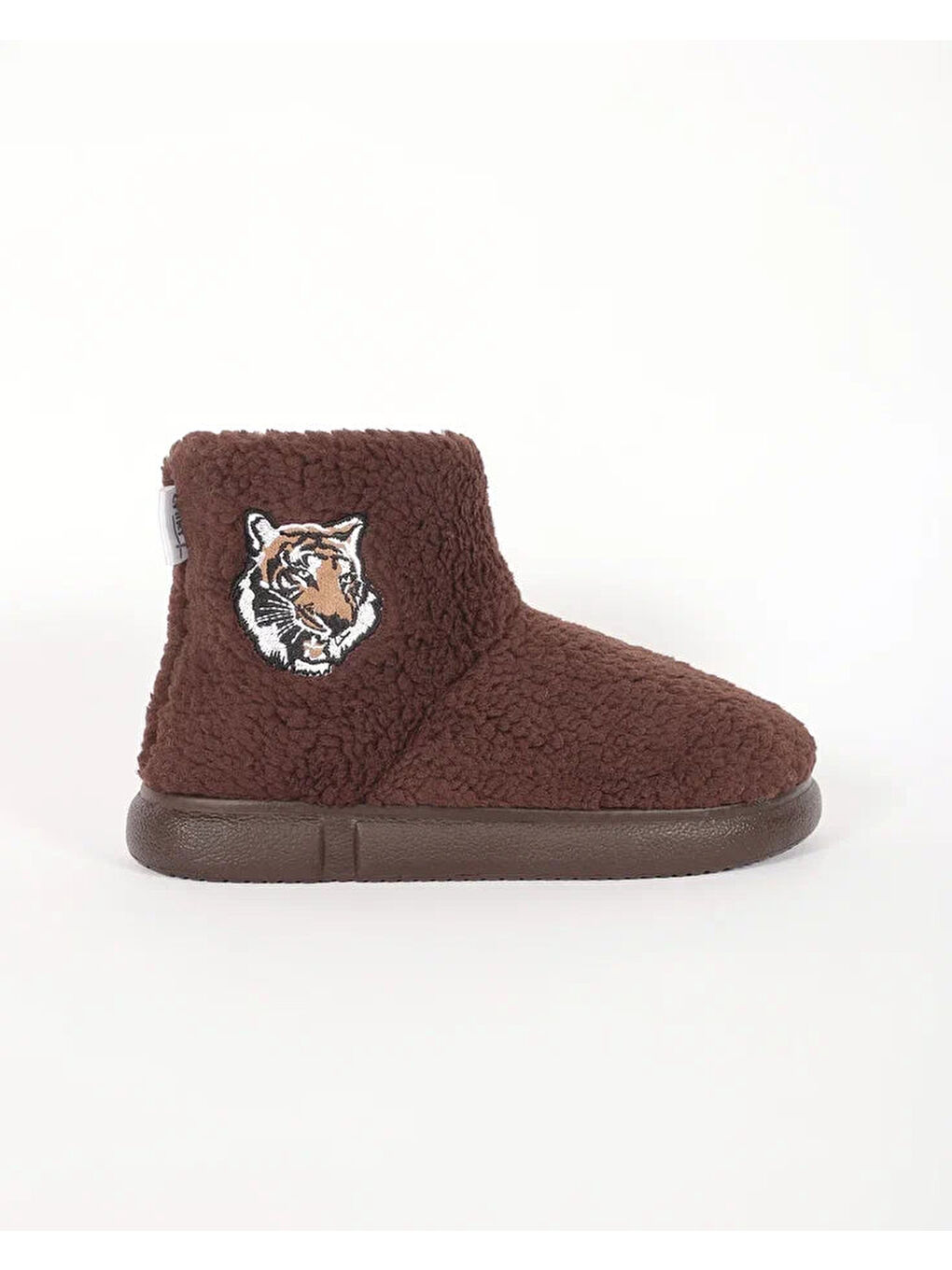 Kahverengi Kaplan Nakışlı Erkek Panduf - TIGRE-3