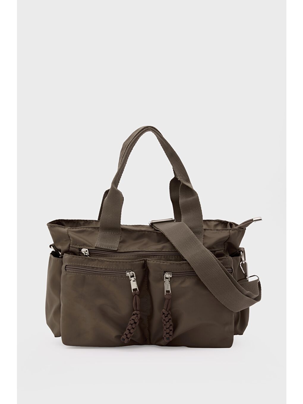 Kahverengi Bones Çok Gözlü El Ve Omuz Çantası Kahve-1