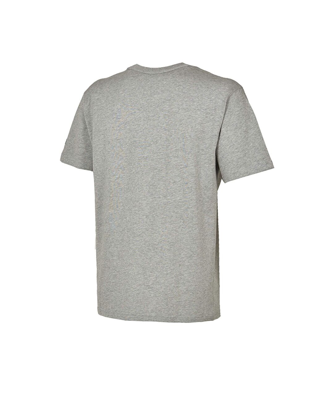 1402 Erkek Gri Yuvarlak Yaka Tişört-1