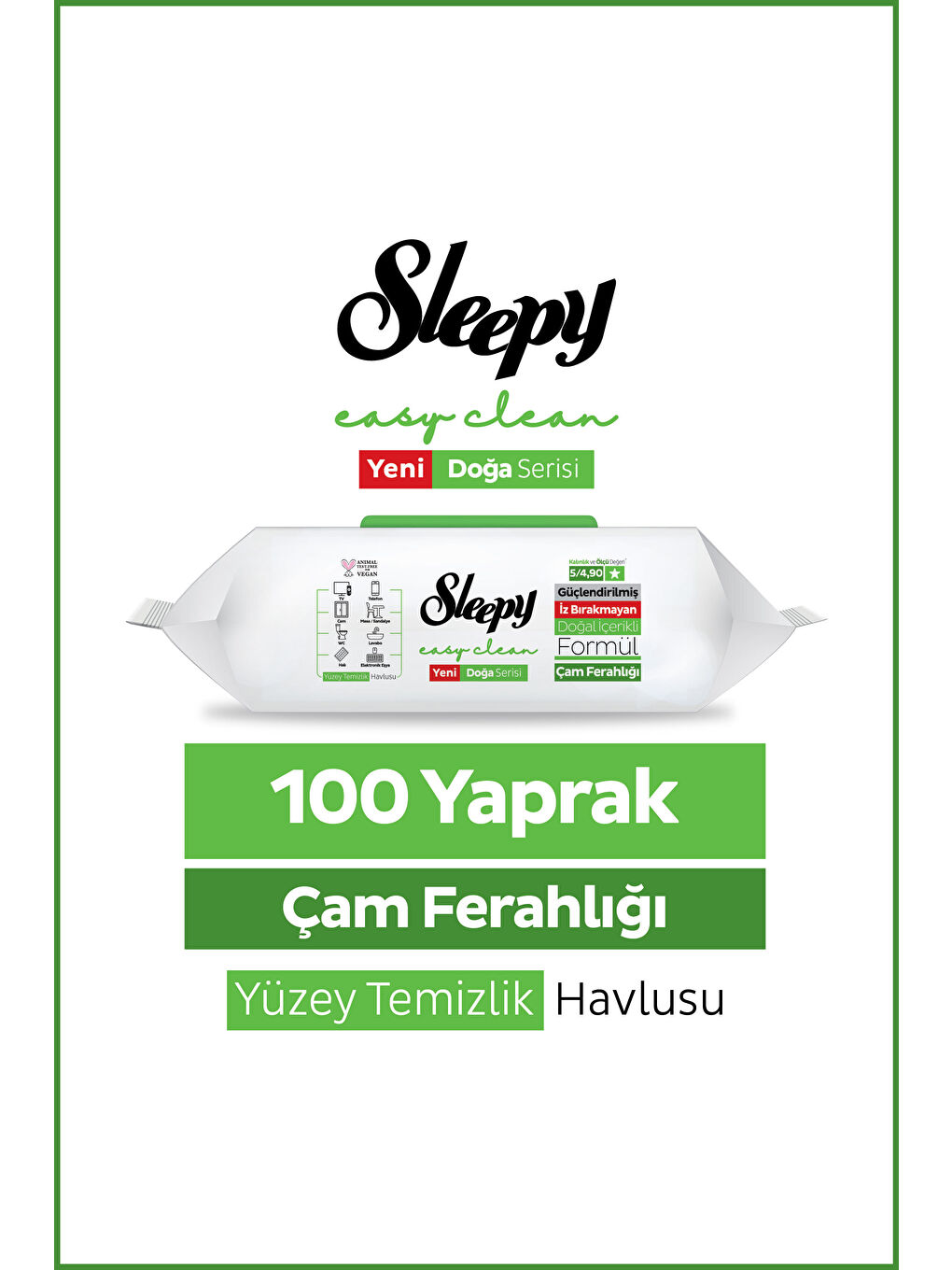 Pine Yüzey Temizlik Havlusu Mendili Çam Ferahlığı 100 Yaprak