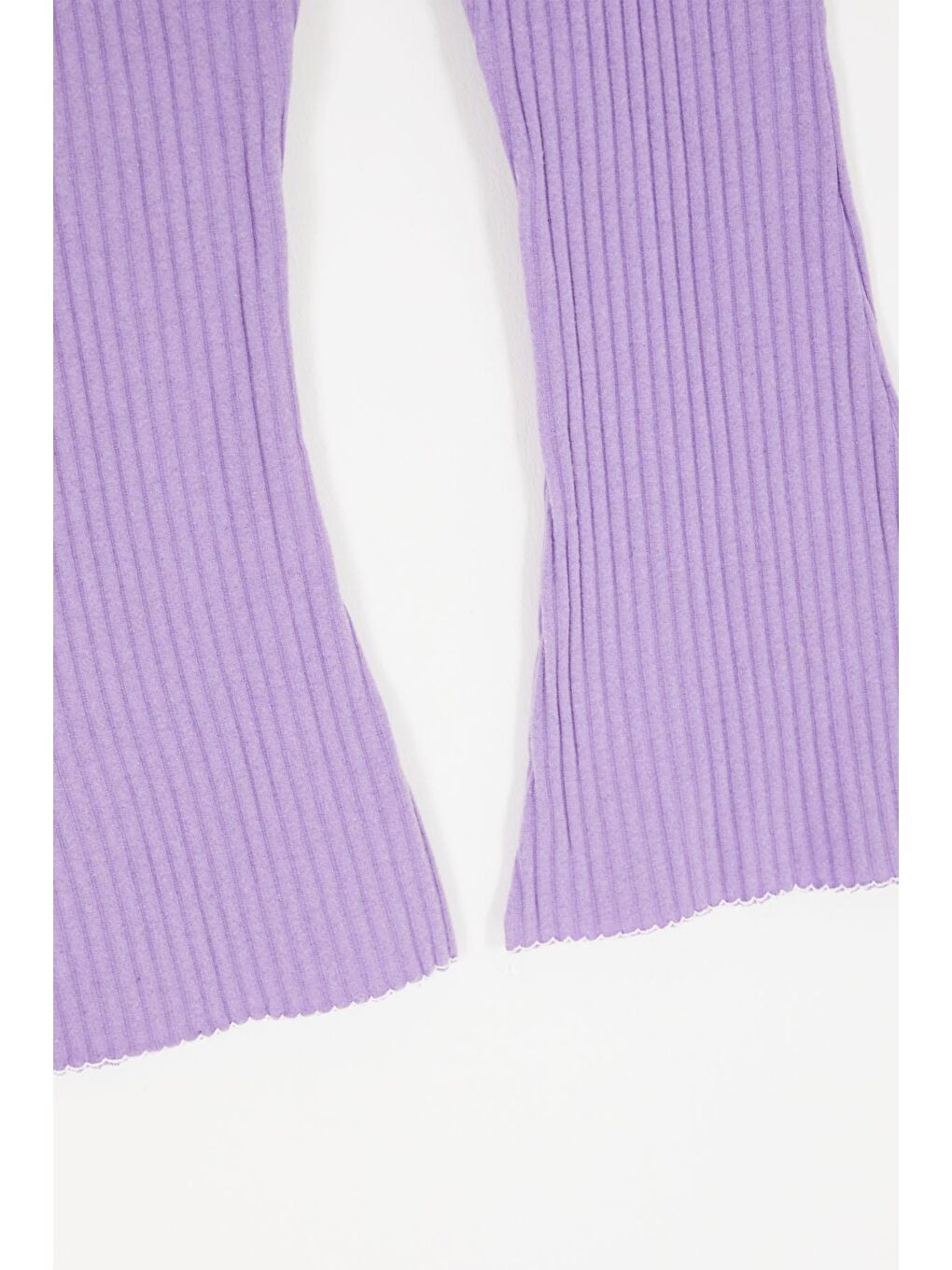 Lila İspanyol Paça Fitilli Cepli Kız Çocuk Tayt 16994-1