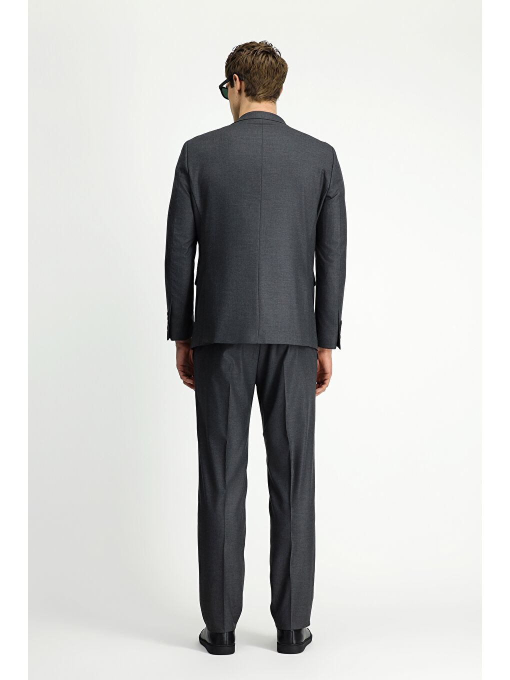 Gri Regular Fit Klasik Takım Elbise-4