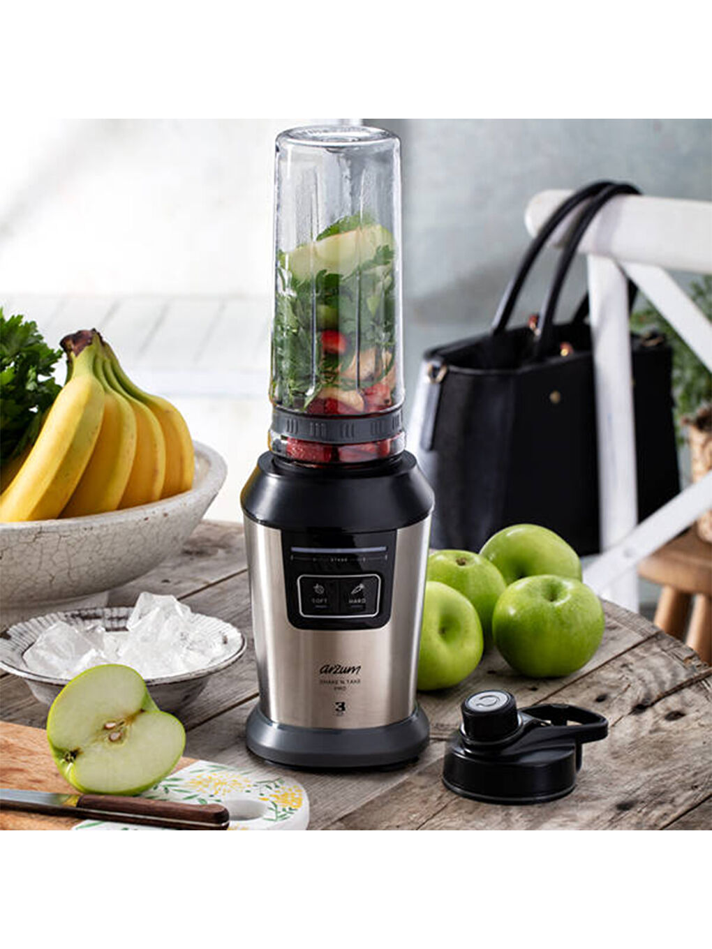 ARZUM AR1079 Shake'N Take Pro Kişisel Blender - Paslanmaz Çelik - 11