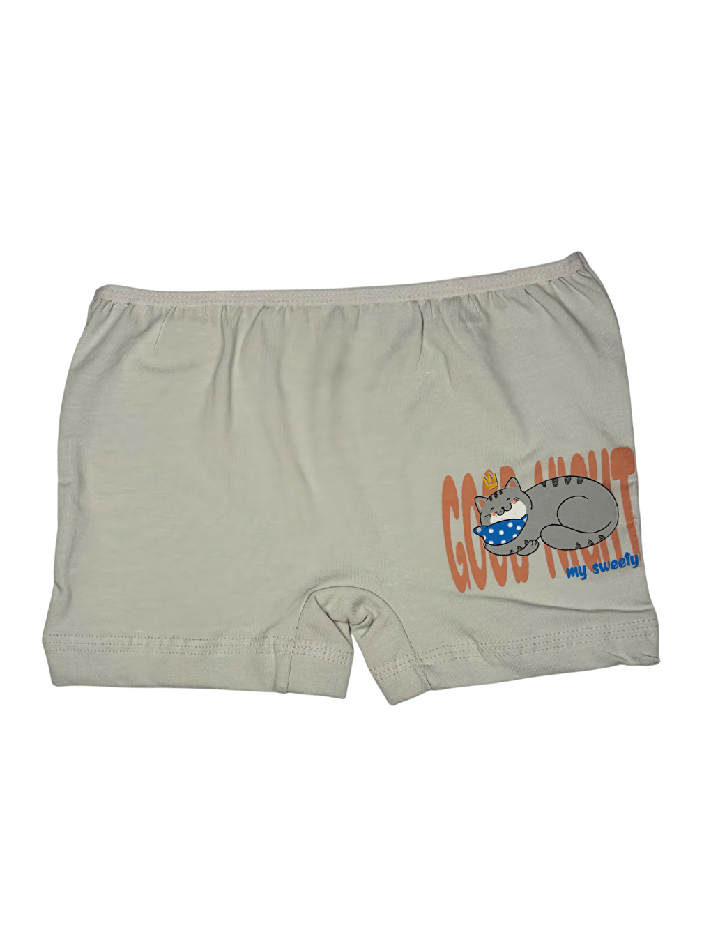 Karışık Kız Çocuk 3 lü Paket Pamuklu Elastanlı Baskılı Şort 44313-1