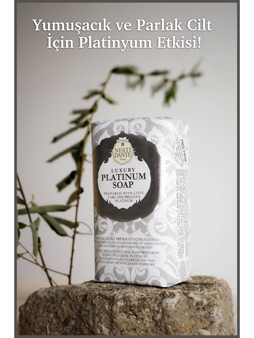 Nesti Dante Luxury Platinum Katı Sabun 250 gr | Nemlendirici Ve Besleyici | Platinyum - 4