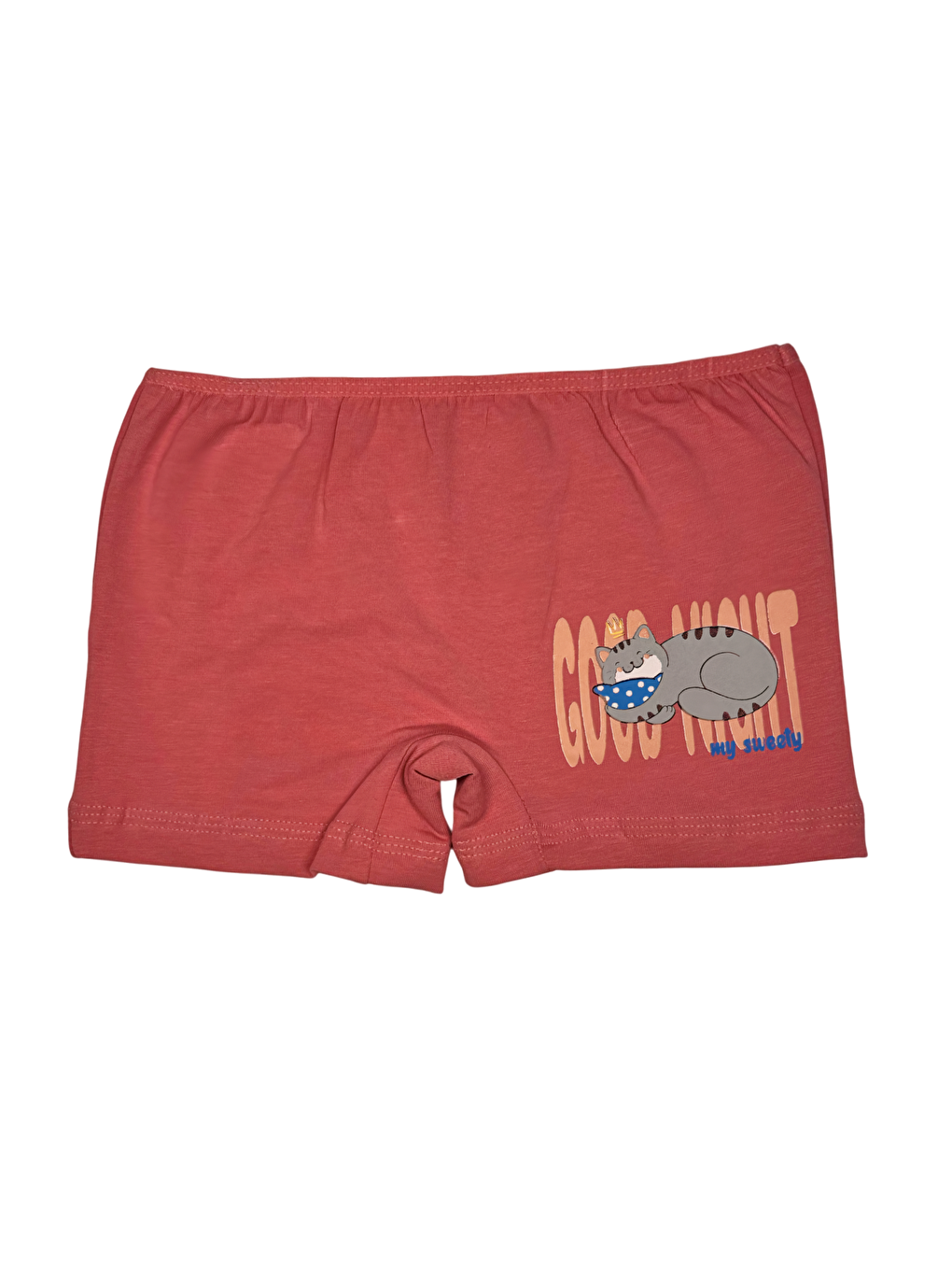 Karışık Kız Çocuk 3 lü Paket Pamuklu Elastanlı Baskılı Şort 44313-3