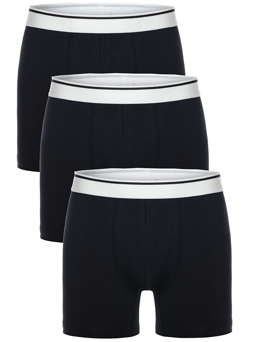 Siyah Erkek 3 lü Pamuklu Elastanlı Renkli Boxer Seti 4147