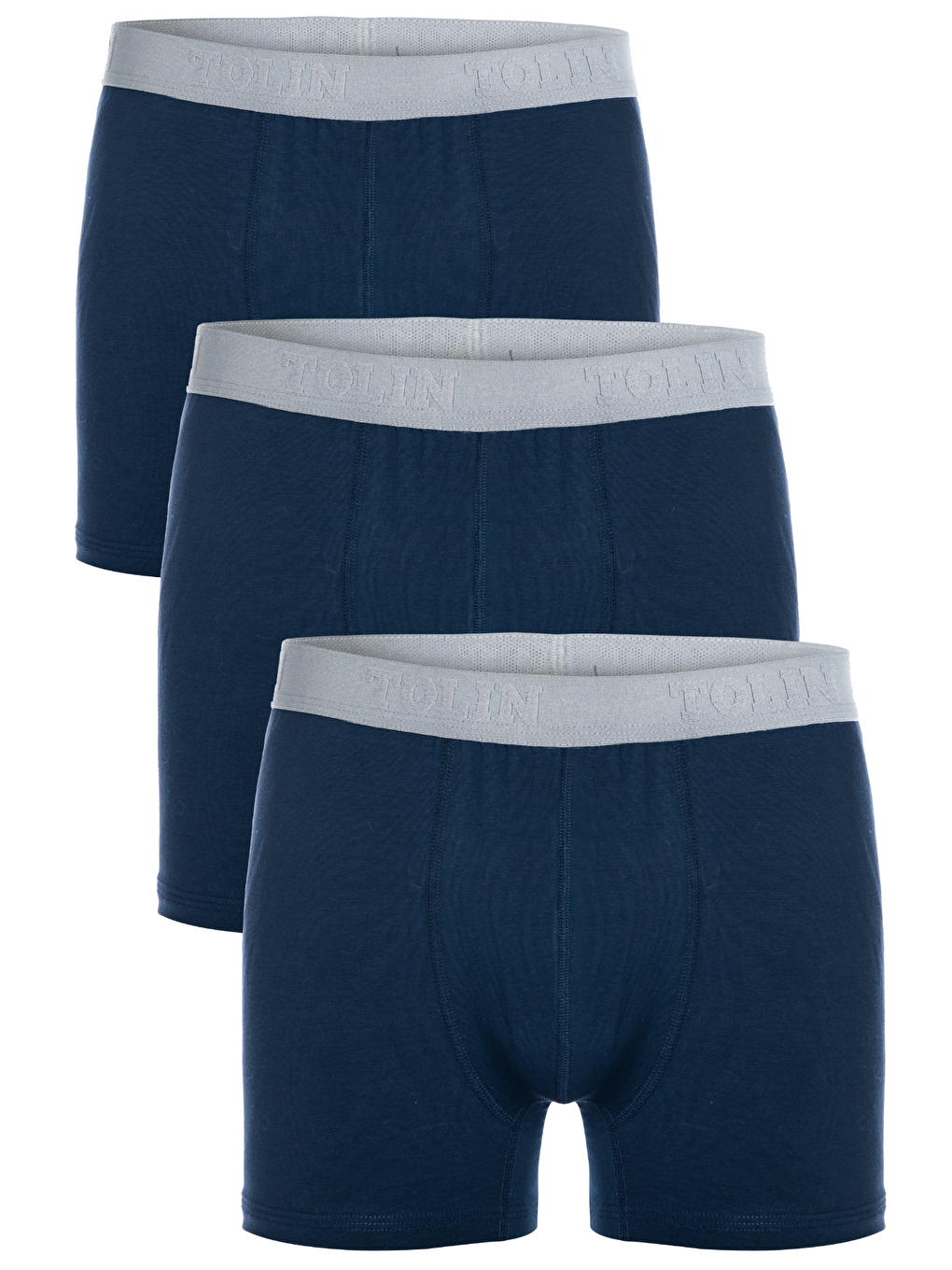 Lacivert Erkek 3 lü Pamuklu Elastanlı Renkli Boxer Seti 4147