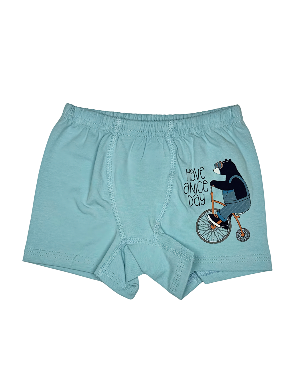 Ekru Erkek Çocuk 3 lü Paket Pamuklu Elastanlı Baskılı Şort 433-3