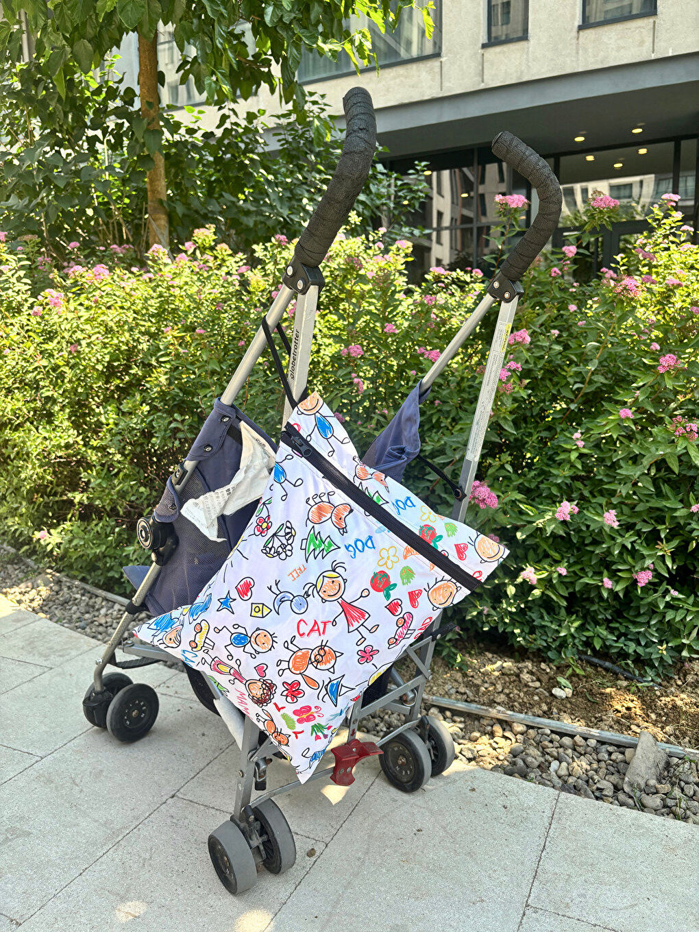 Beyaz 2 Adet, 36x30 cm Summer ve Family Desen, Sıvı Geçirmeyen Çok Amaçlı Çanta, Ekonomik Set, Yıkanabilir-4