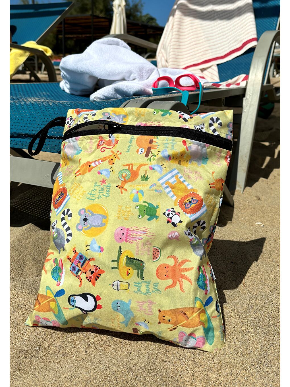 Beyaz 2 adet, 36x30cm Summer, Sıvı Geçirmeyen Çok Amaçlı Islak Mayo, Havlu, Kirli Kıyafet Çantası, Torbası-2