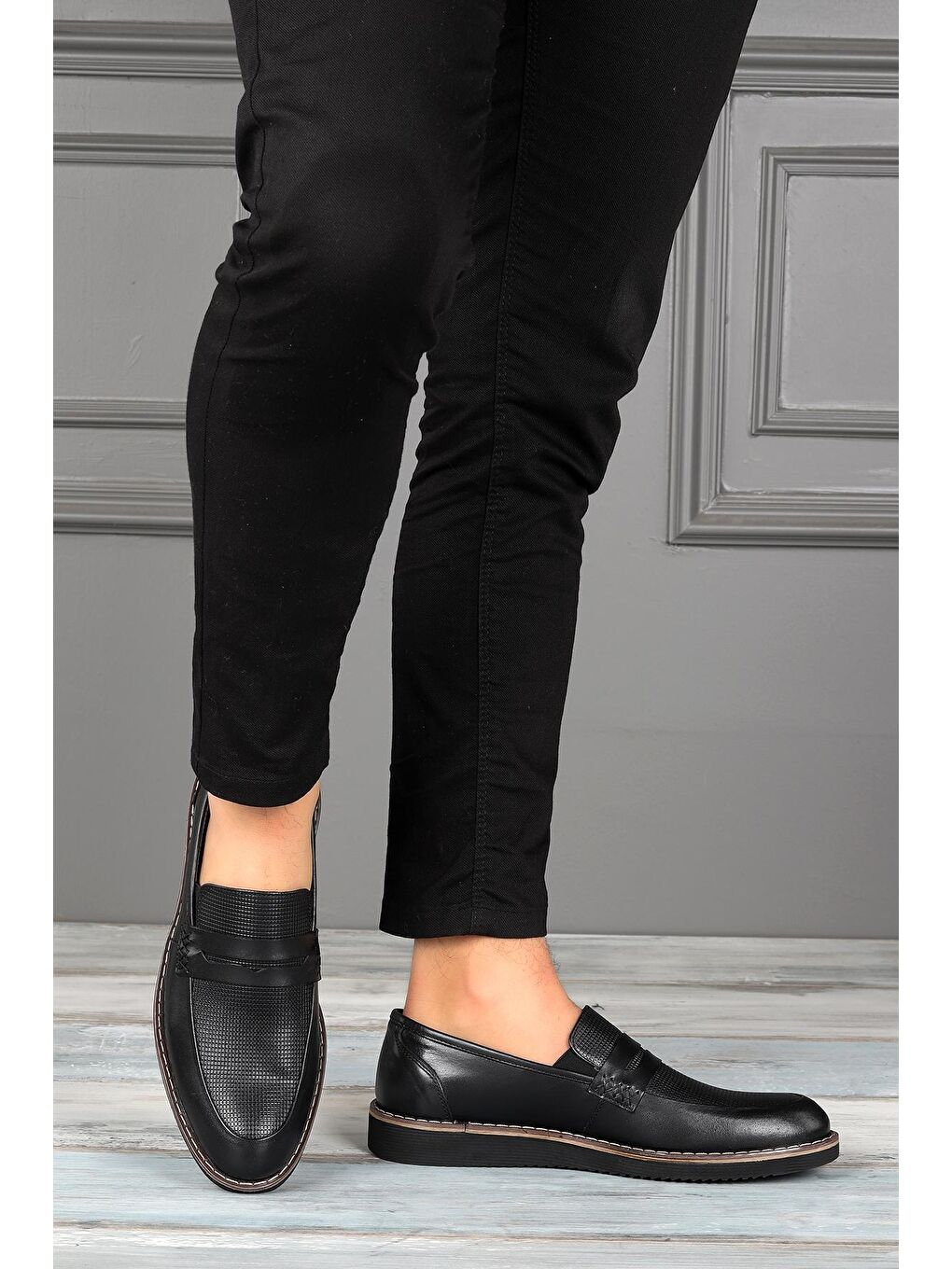 Siyah %100 Deri Günlük Erkek Comfort Ayakkabı 1106 Rdw-1