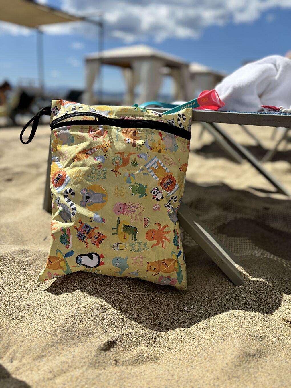 Beyaz 2 adet, 36x30cm Summer, Sıvı Geçirmeyen Çok Amaçlı Islak Mayo, Havlu, Kirli Kıyafet Çantası, Torbası-6