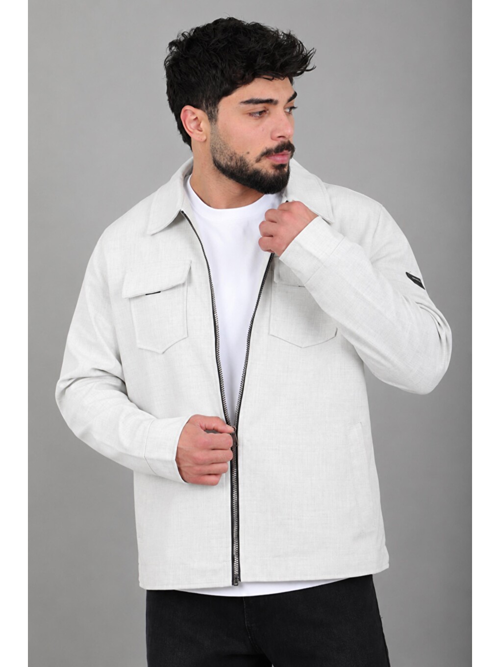 Bej Bez Ayağı Dokuma Yakalı Kapaklı Mevsimlik Mont Pldp 3035_60397-2