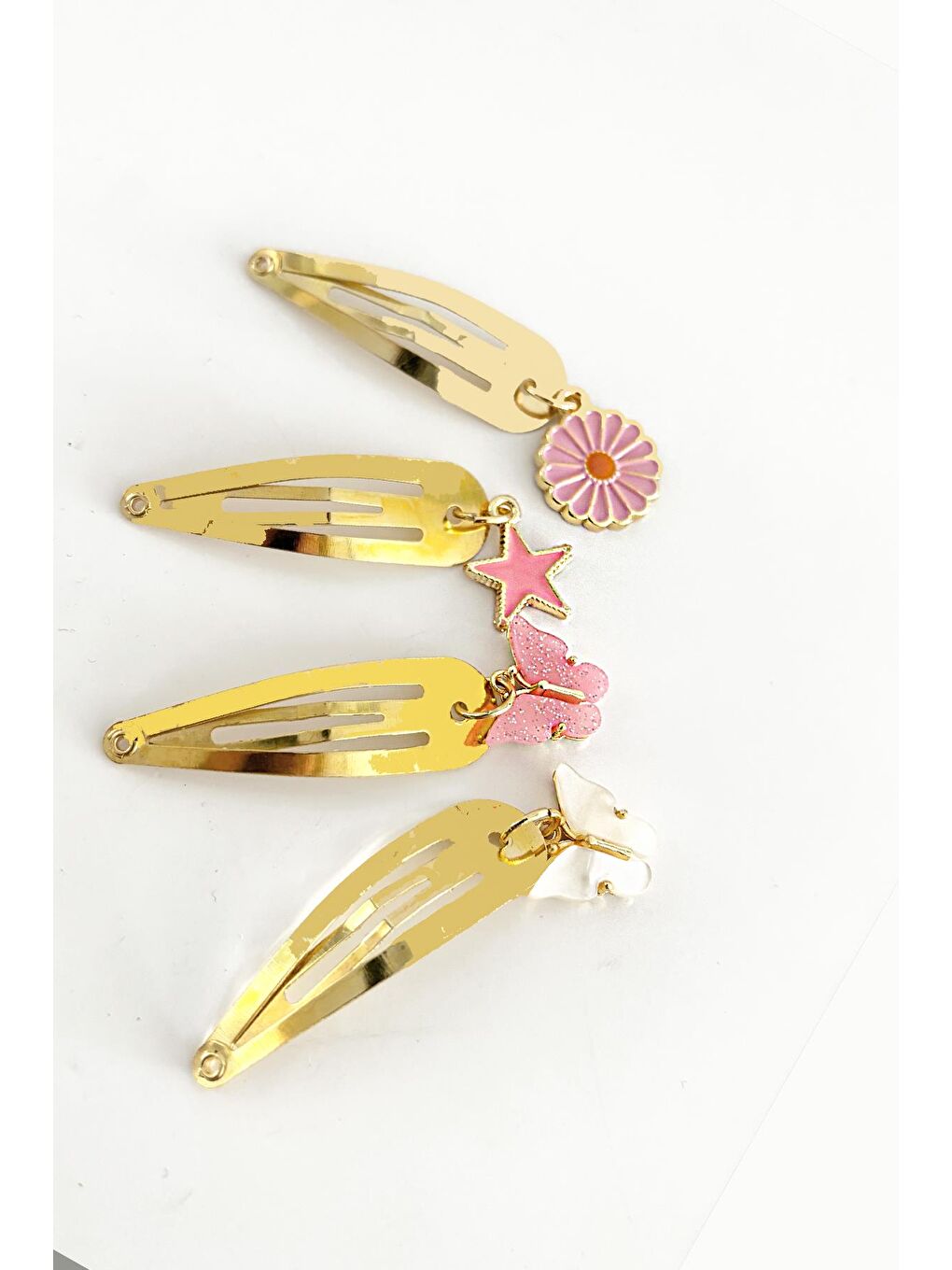 Pembe Cicili Çıtçıt Toka Seti-5