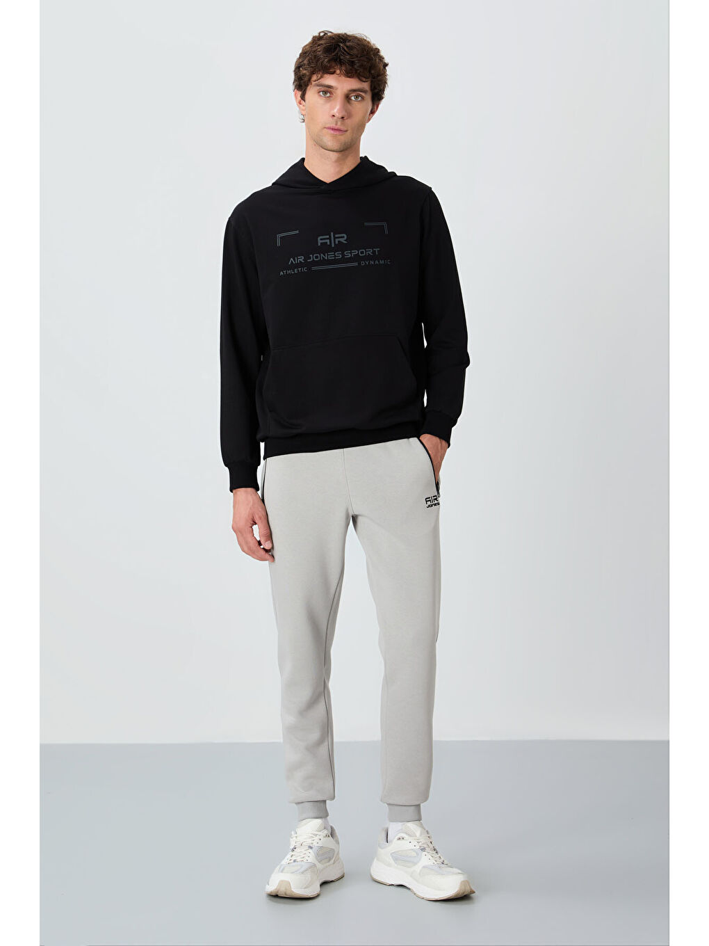 Bej Cesar Taş Cepli Şardonlu Erkek Eşofman Alt - 84929-1