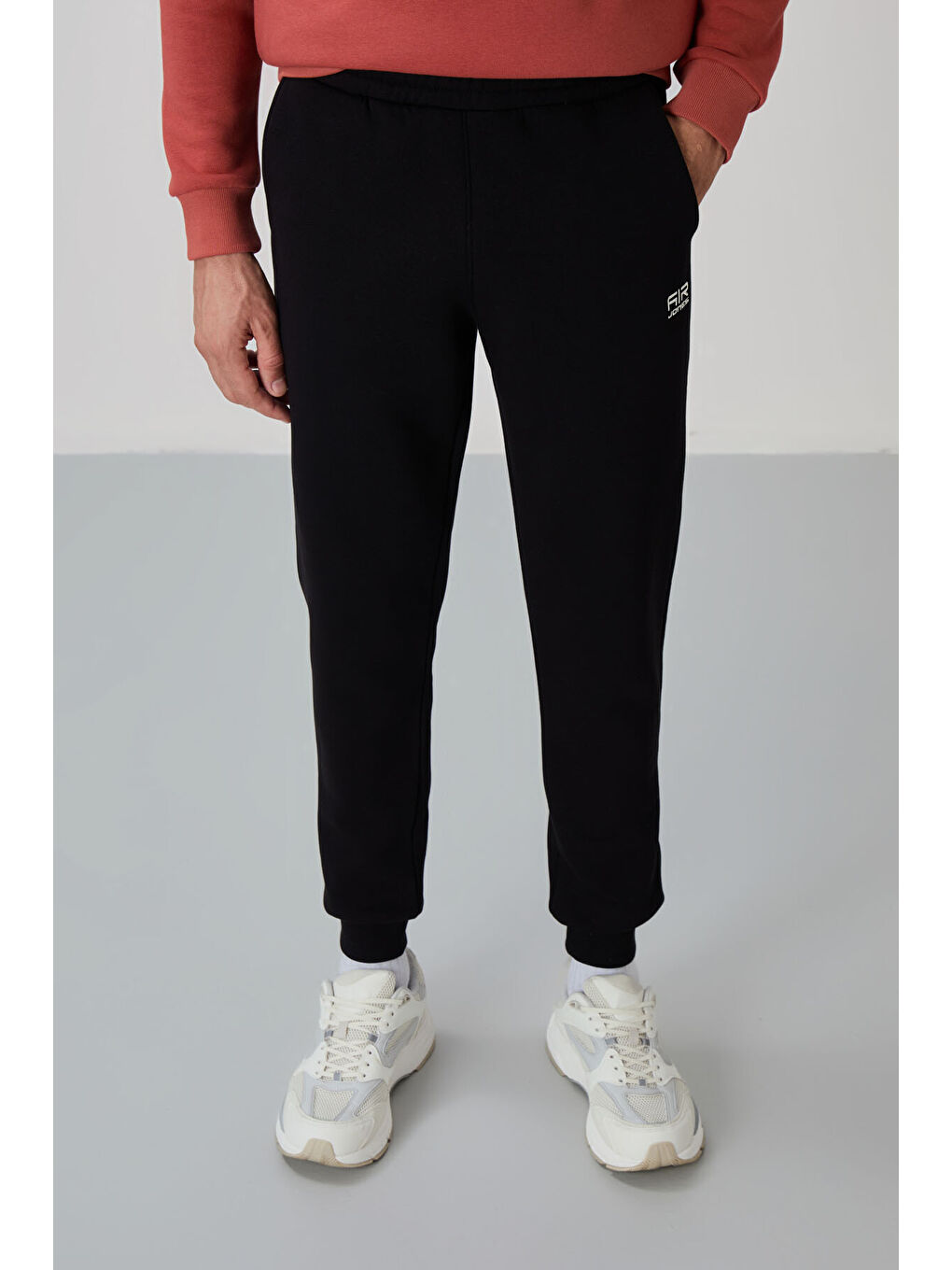 Kahverengi Andy Kiremit-Siyah Şardonlu Erkek Eşofman Takım - 85190-2