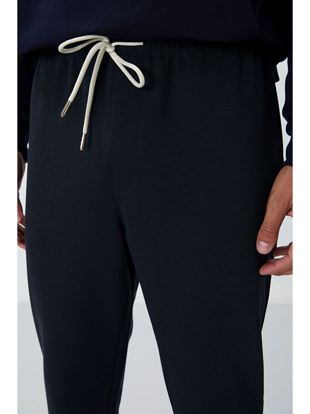 İndigo Yüzeyi Dokulu Standart Fit Erkek Eşofman Alt - 82154-2