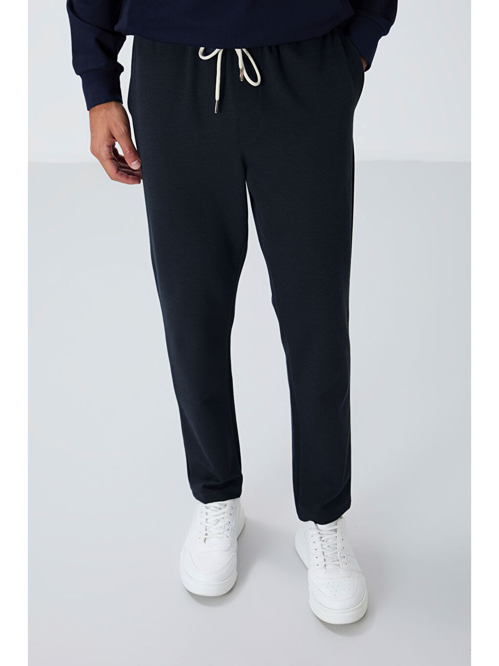 İndigo Yüzeyi Dokulu Standart Fit Erkek Eşofman Alt - 82155-1